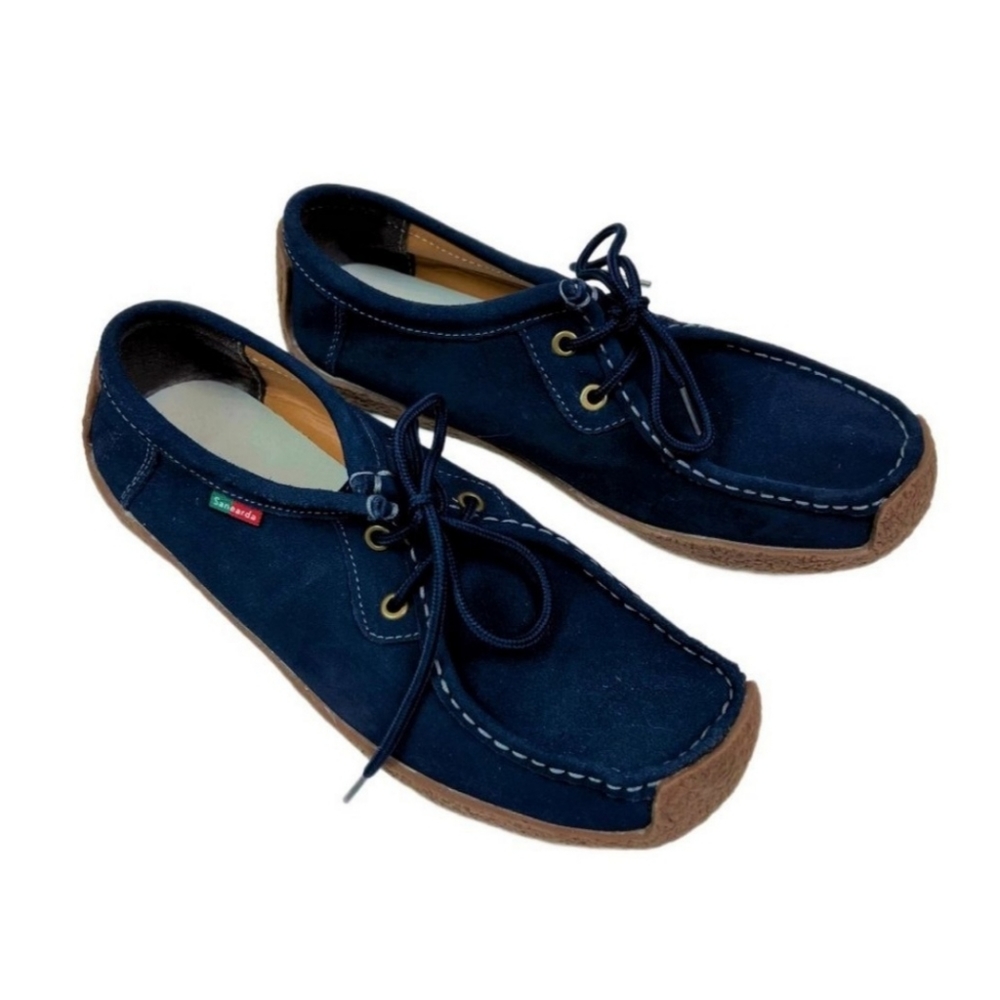 Sanearda Navy Suede Moccasins